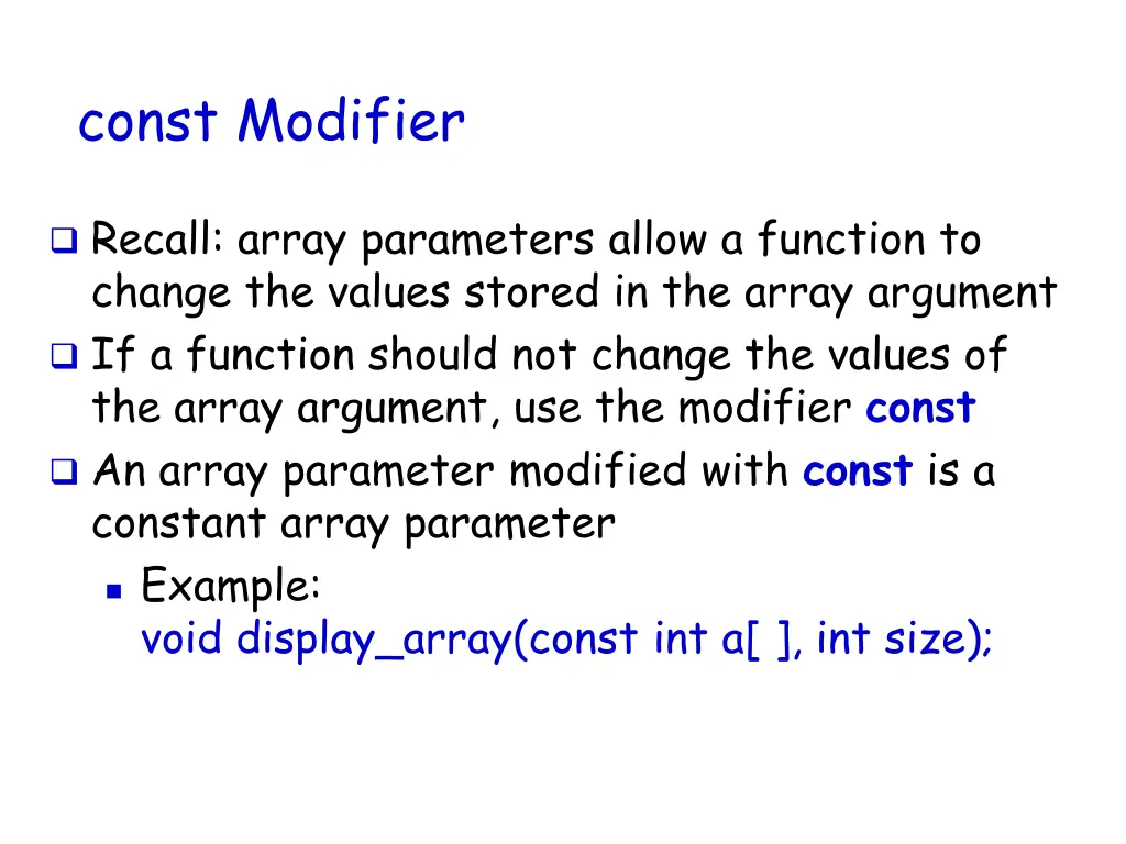 const modifier