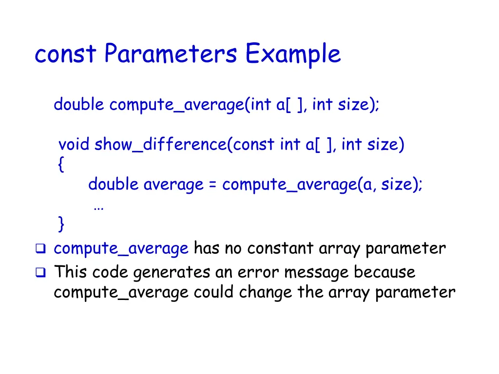 const parameters example