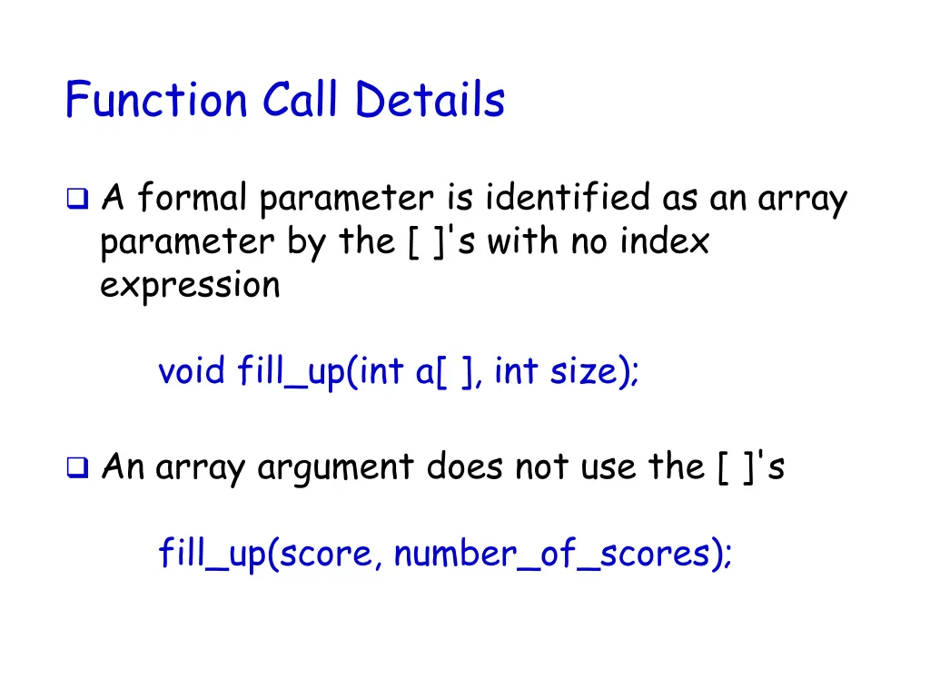 function call details