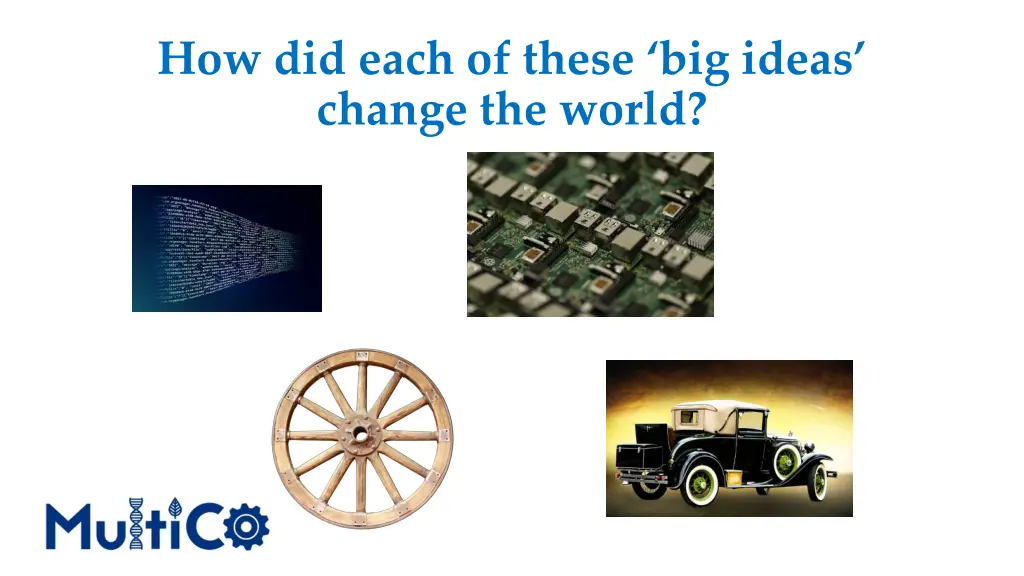 how did each of these big ideas change the world