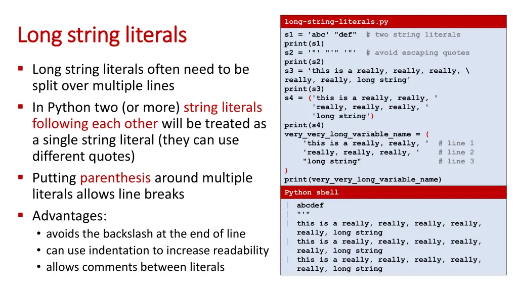 long string literals py