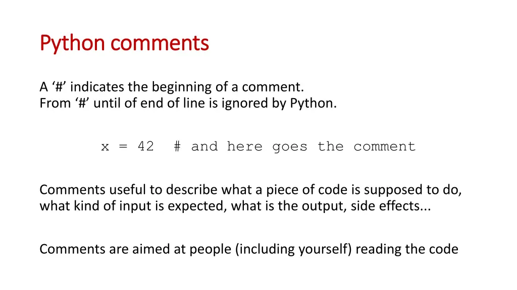 python comments python comments