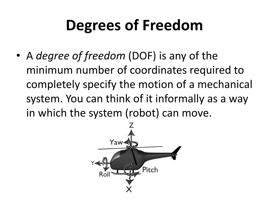 degrees of freedom