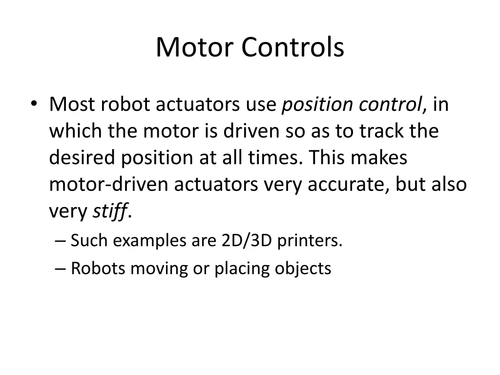 motor controls