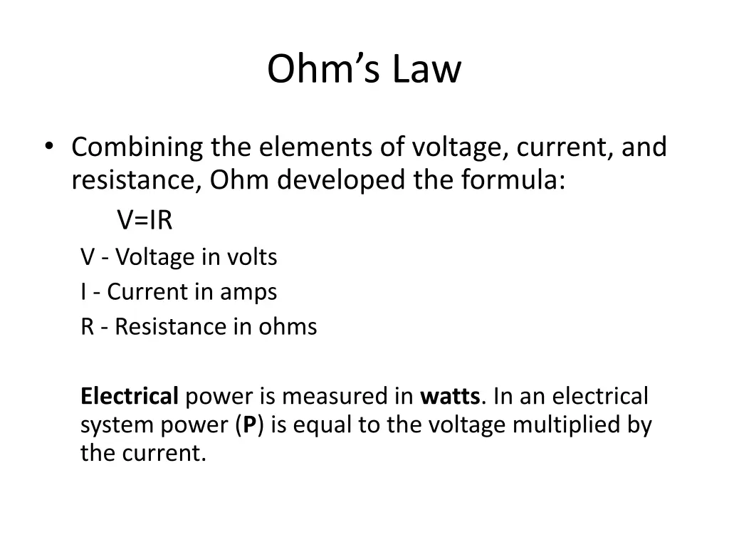 ohm s law