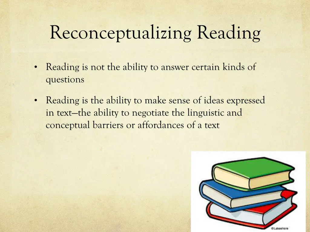 reconceptualizing reading