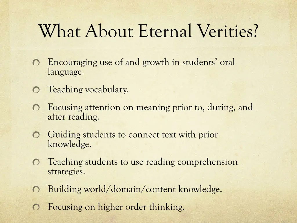 what about eternal verities