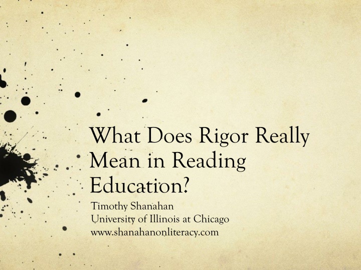 what does rigor really mean in reading education