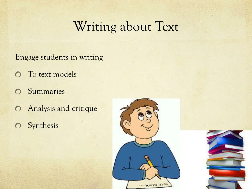 writing about text