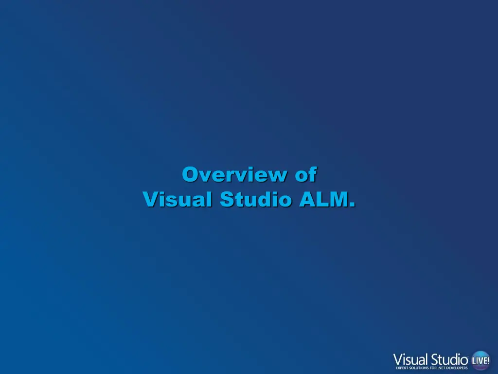 overview of visual studio alm