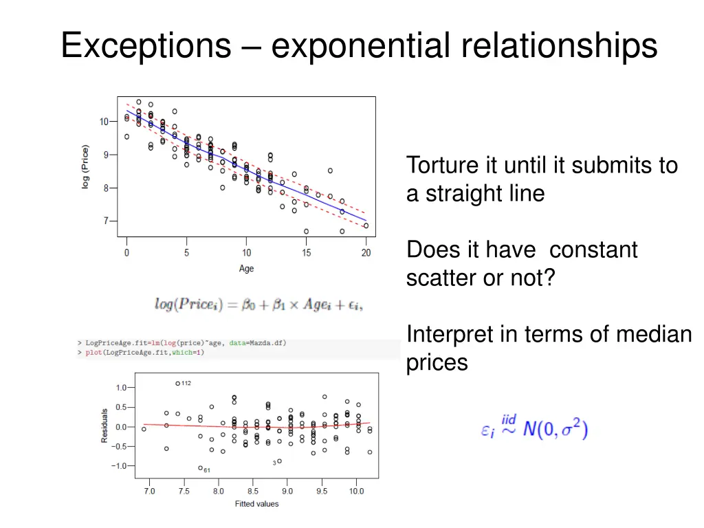 exceptions exponential relationships 1