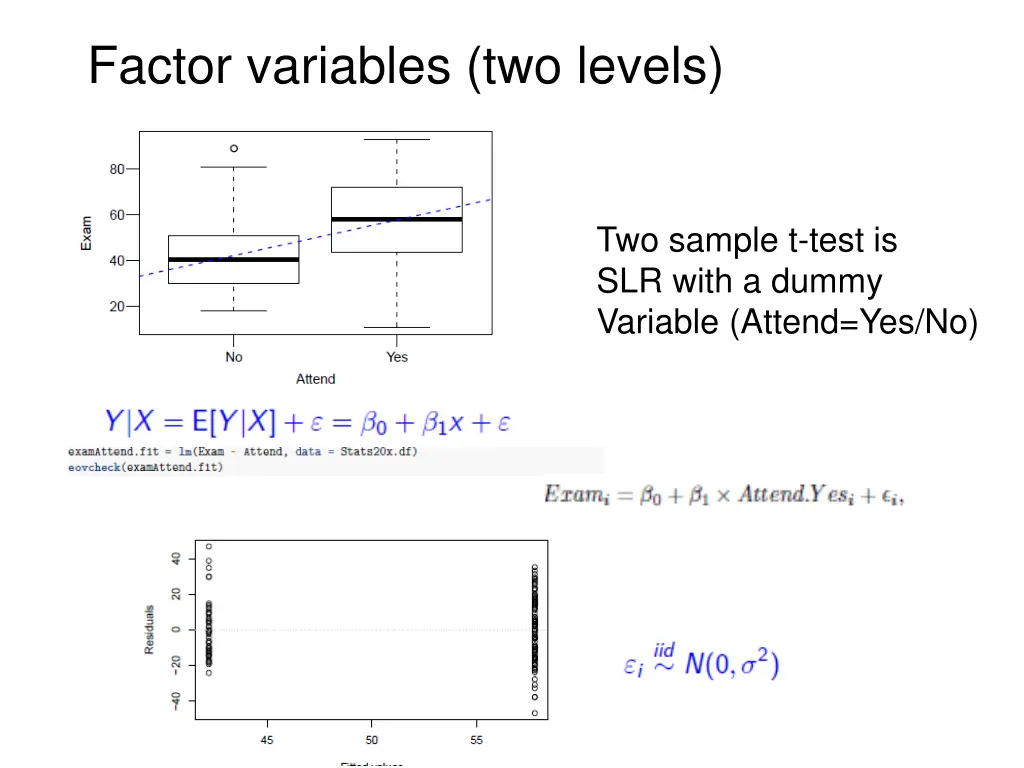 factor variables two levels