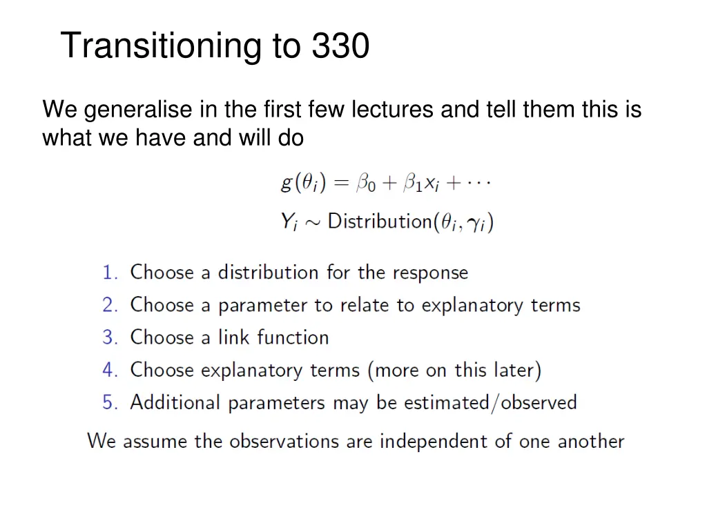 transitioning to 330