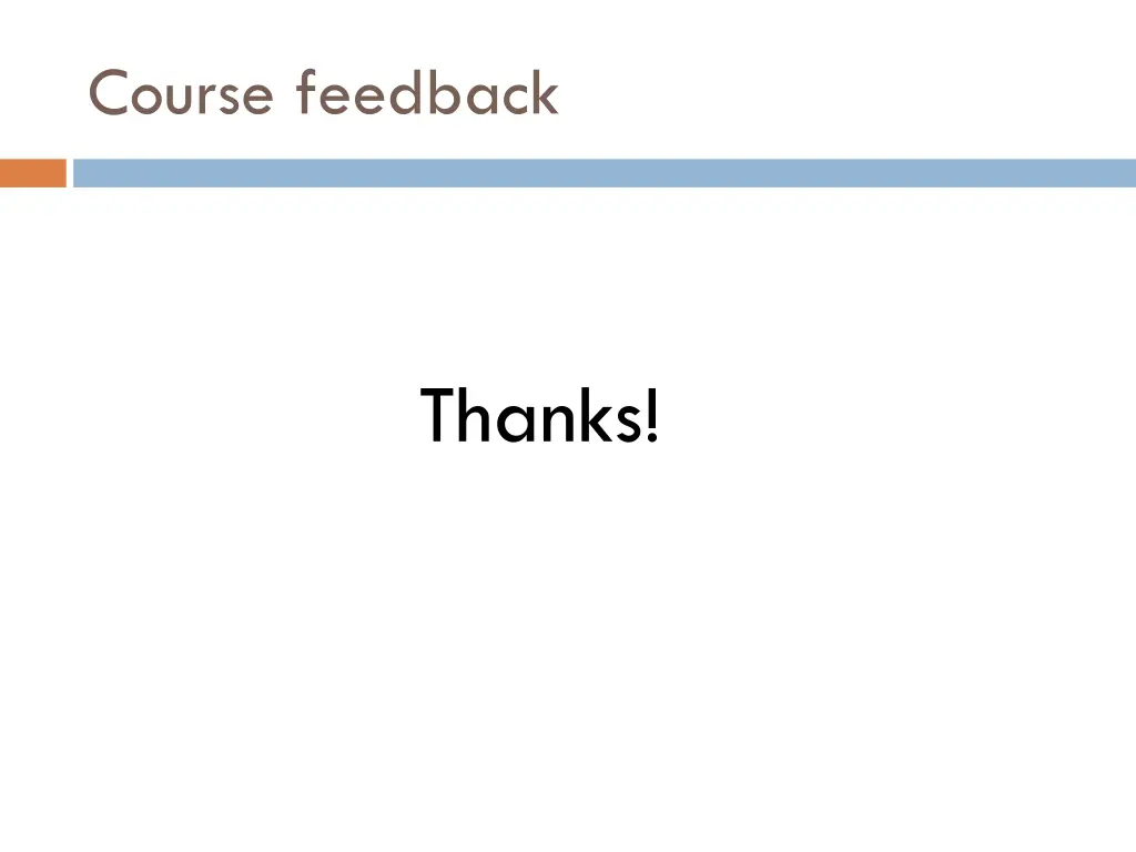 course feedback