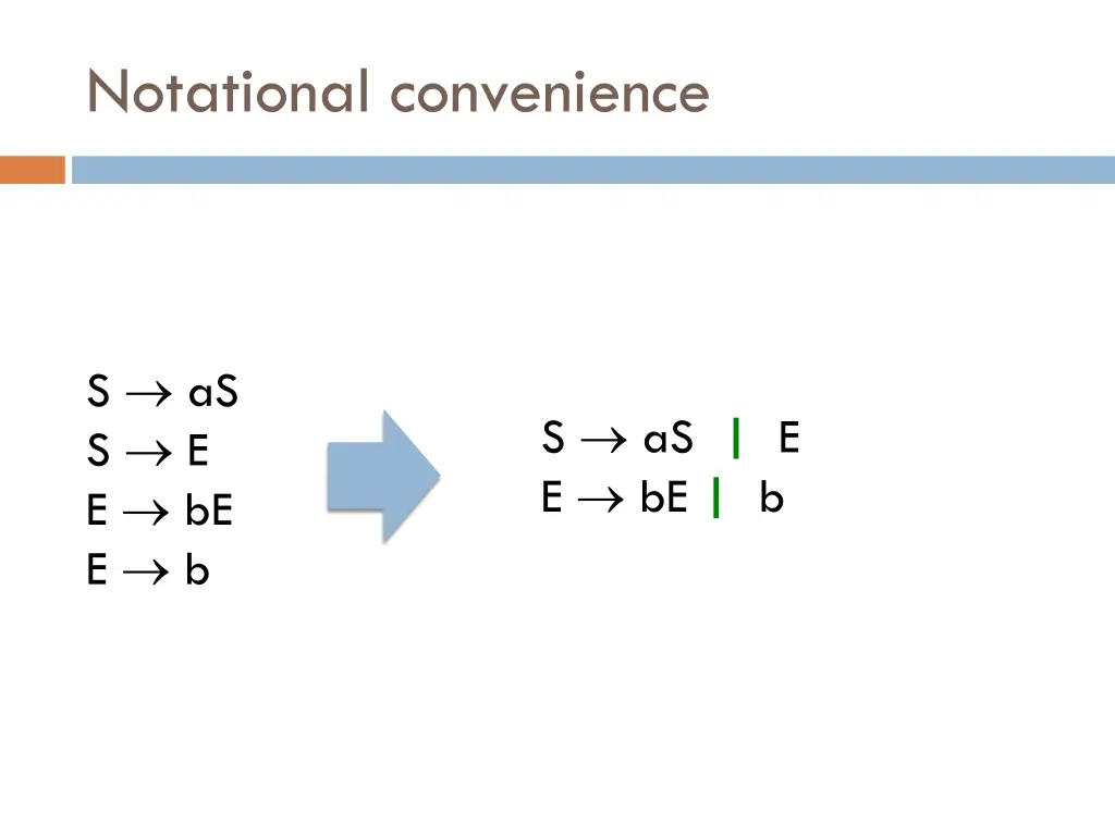 notational convenience