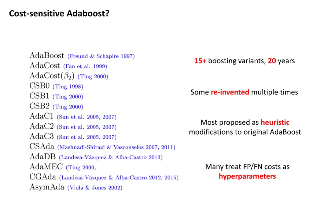 cost sensitive adaboost