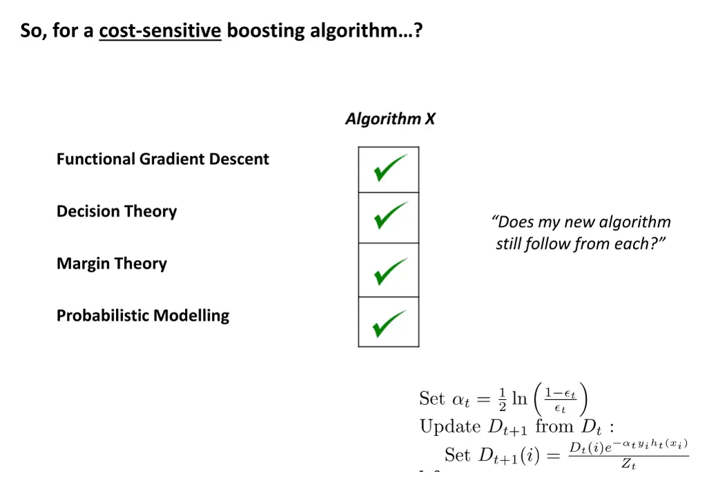 so for a cost sensitive boosting algorithm