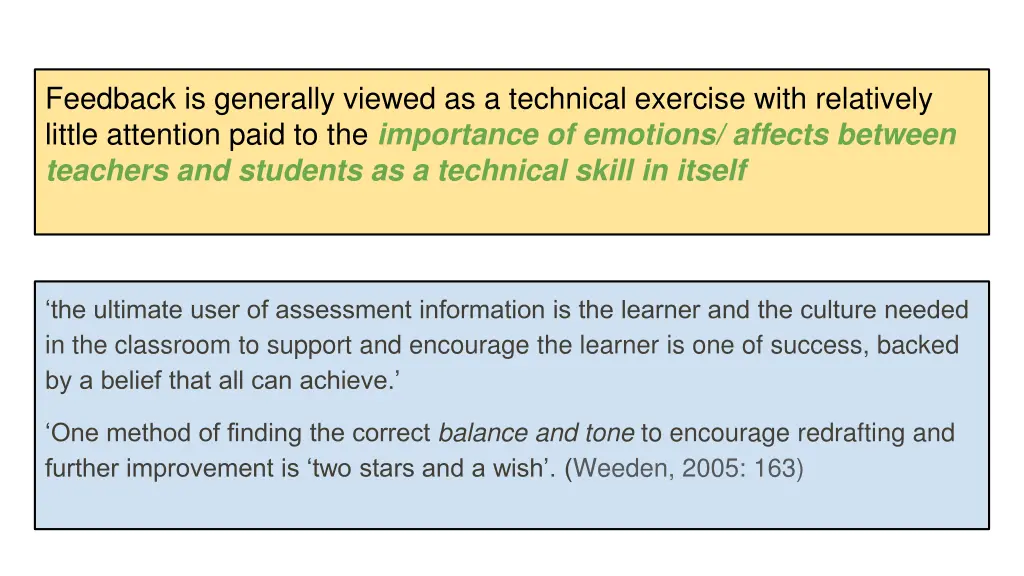 feedback is generally viewed as a technical