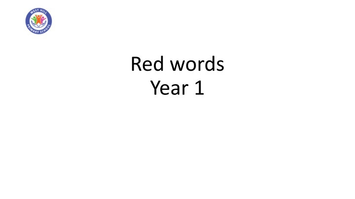 red words year 1