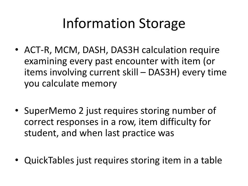 information storage