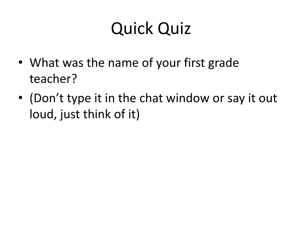 quick quiz 2