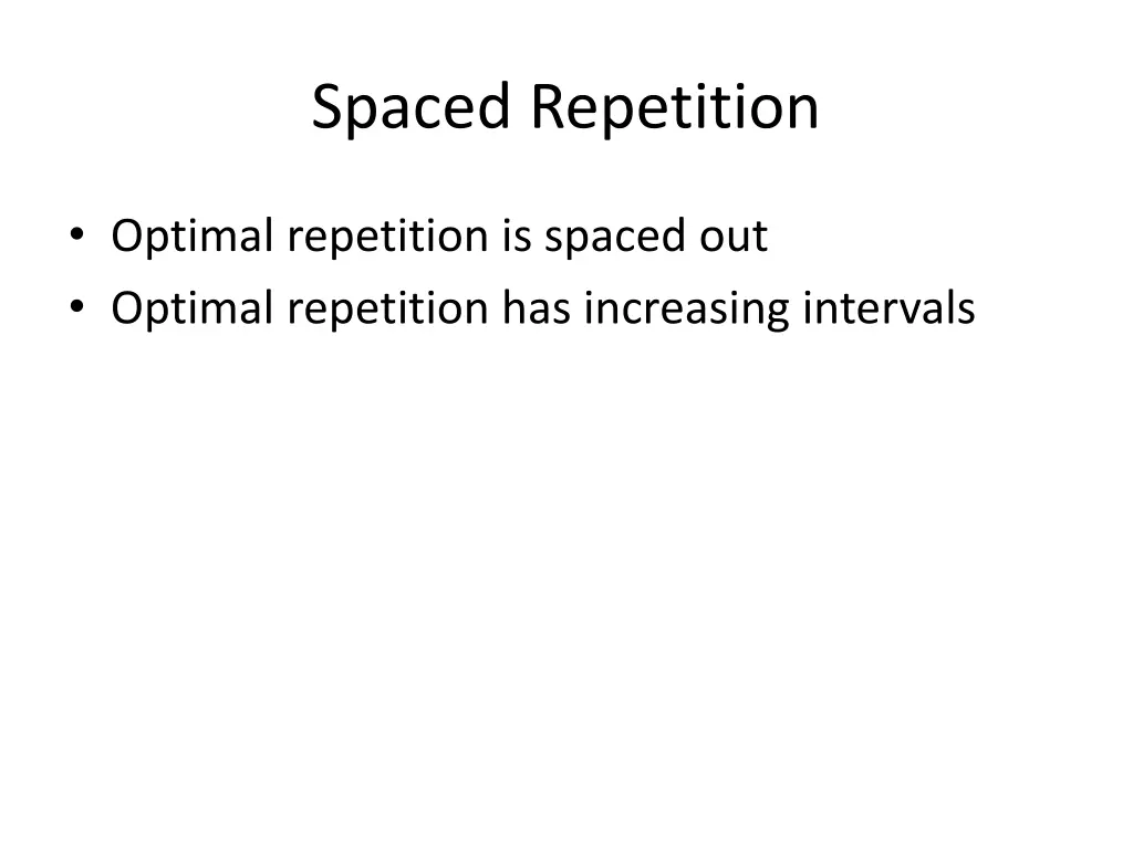 spaced repetition