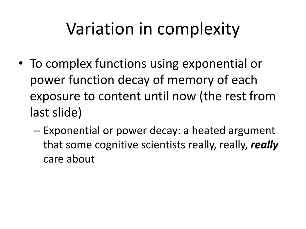 variation in complexity 1