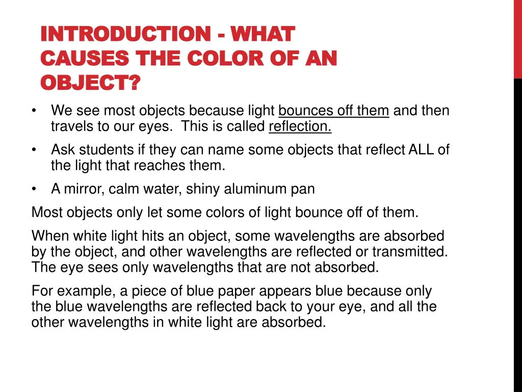 introduction introduction what causes the color