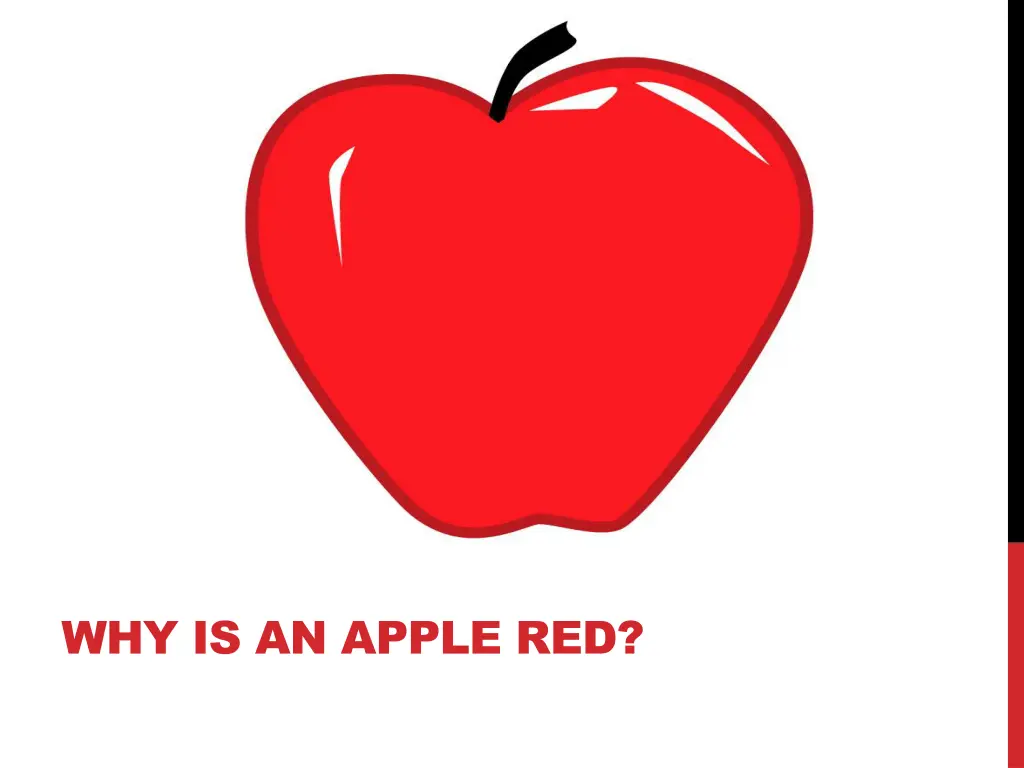 why is an apple red 1