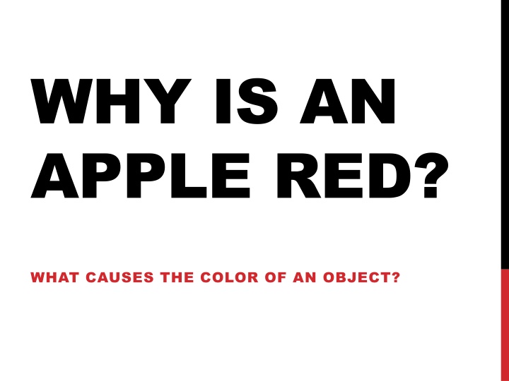 why is an apple red