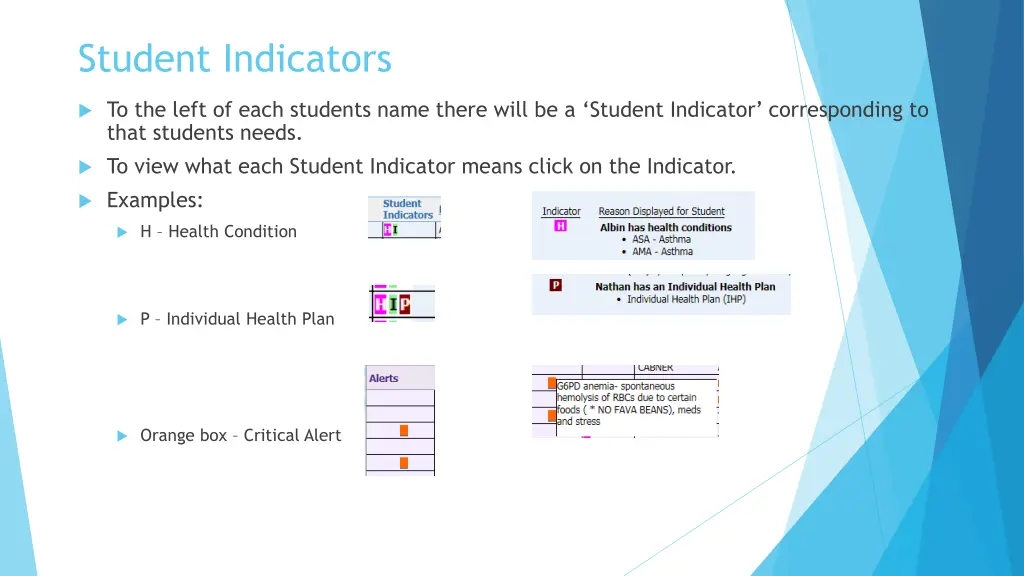 student indicators