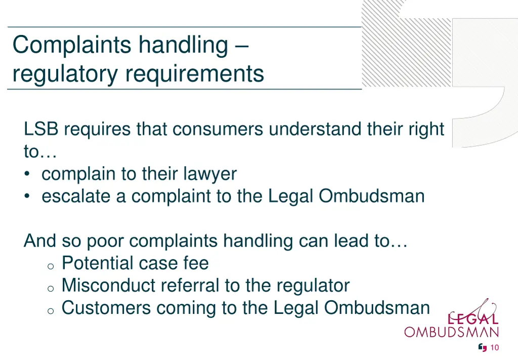 complaints handling regulatory requirements