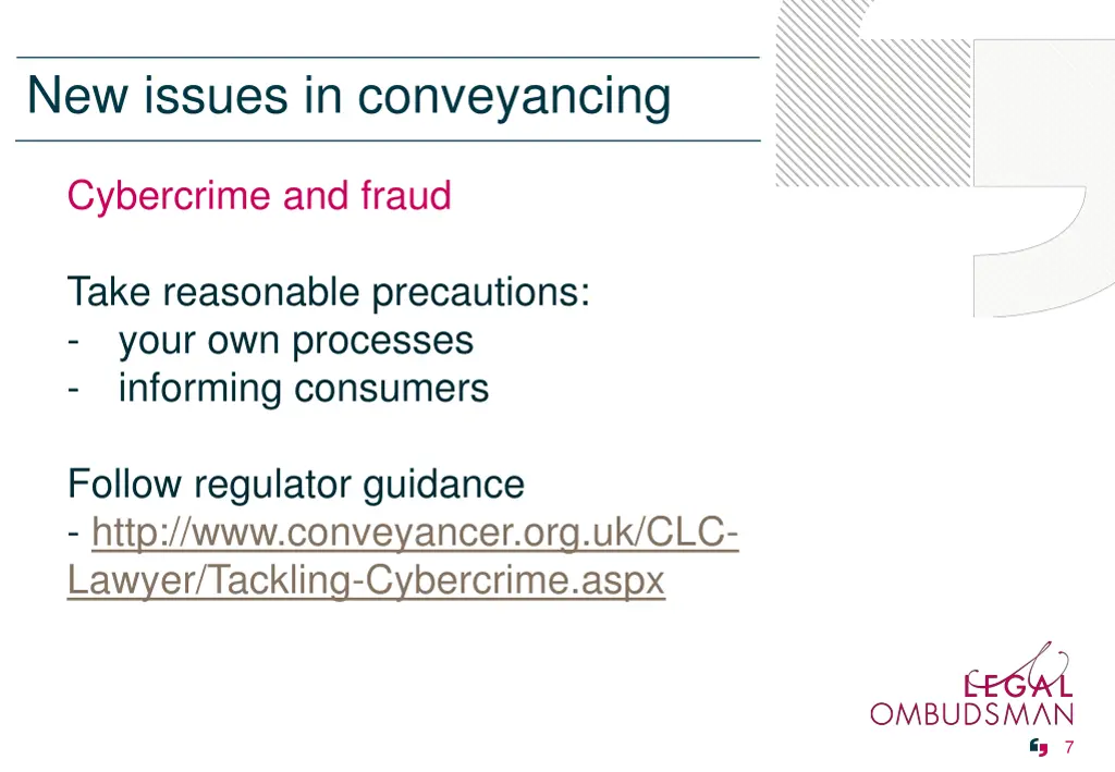 new issues in conveyancing