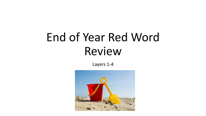 end of year red word review