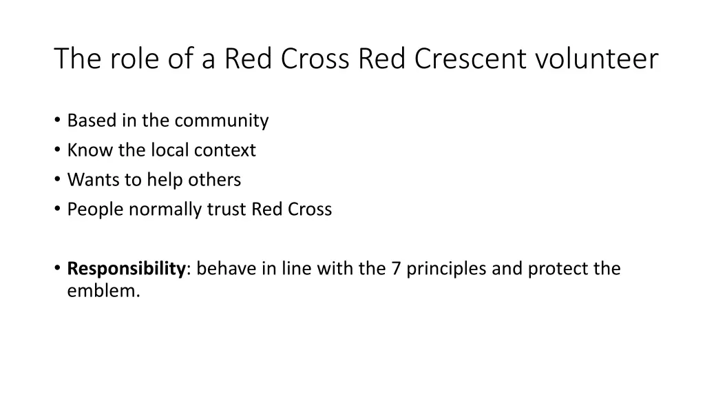 the role of a red cross red crescent volunteer 1