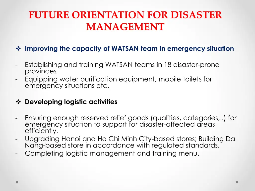 future orientation for disaster management 1