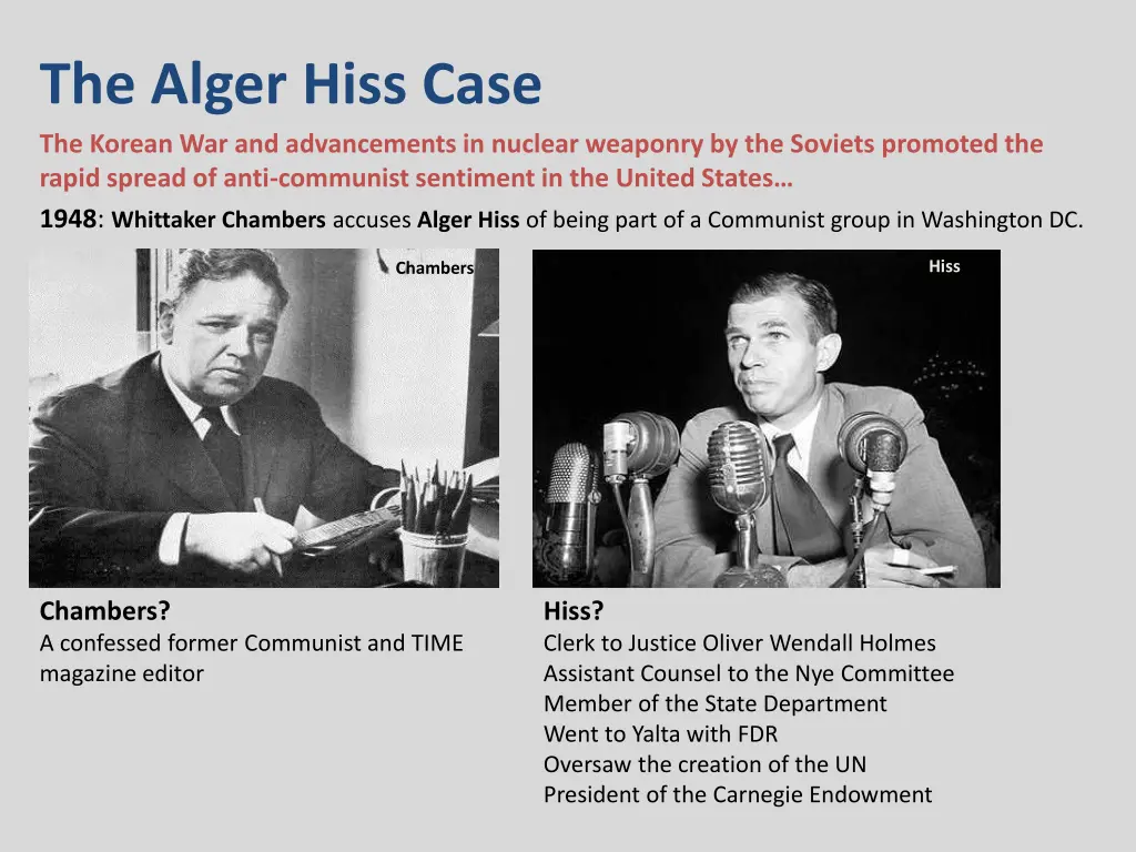 the alger hiss case the korean