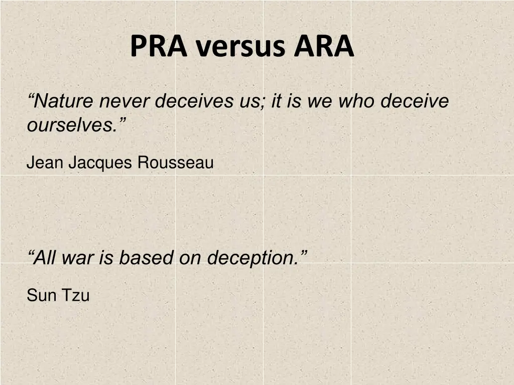 pra versus ara