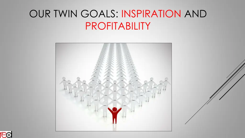 our twin goals inspiration and profitability