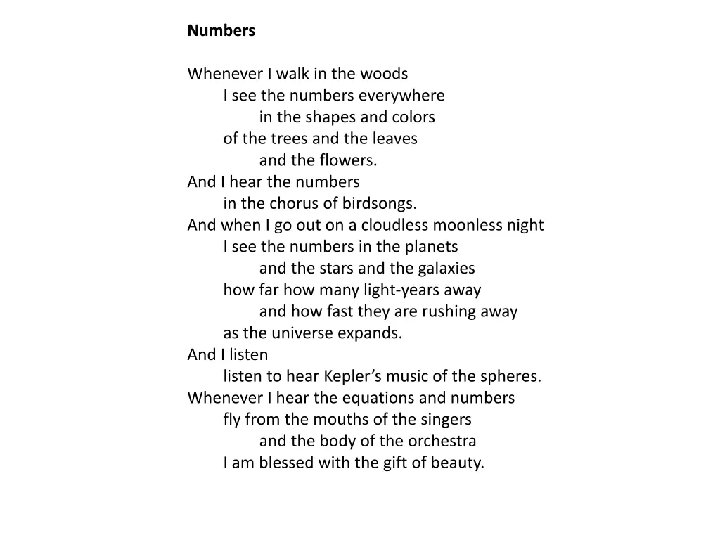 numbers