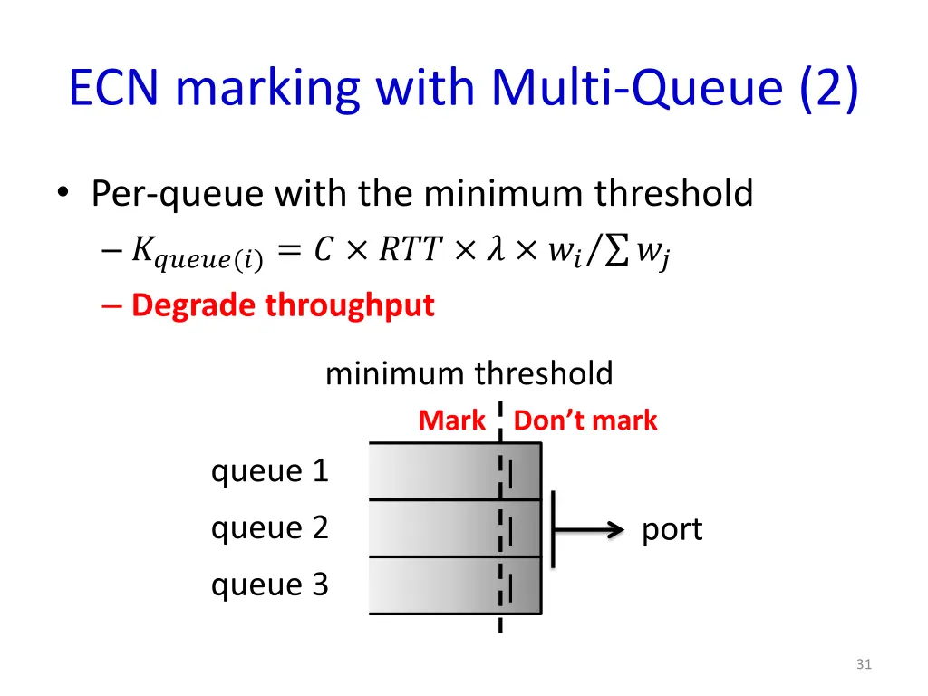 ecn marking with multi queue 2 1