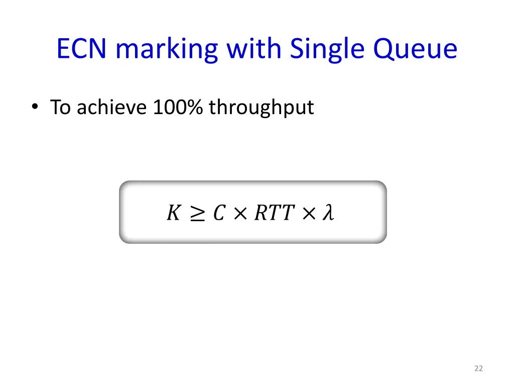 ecn marking with single queue 3