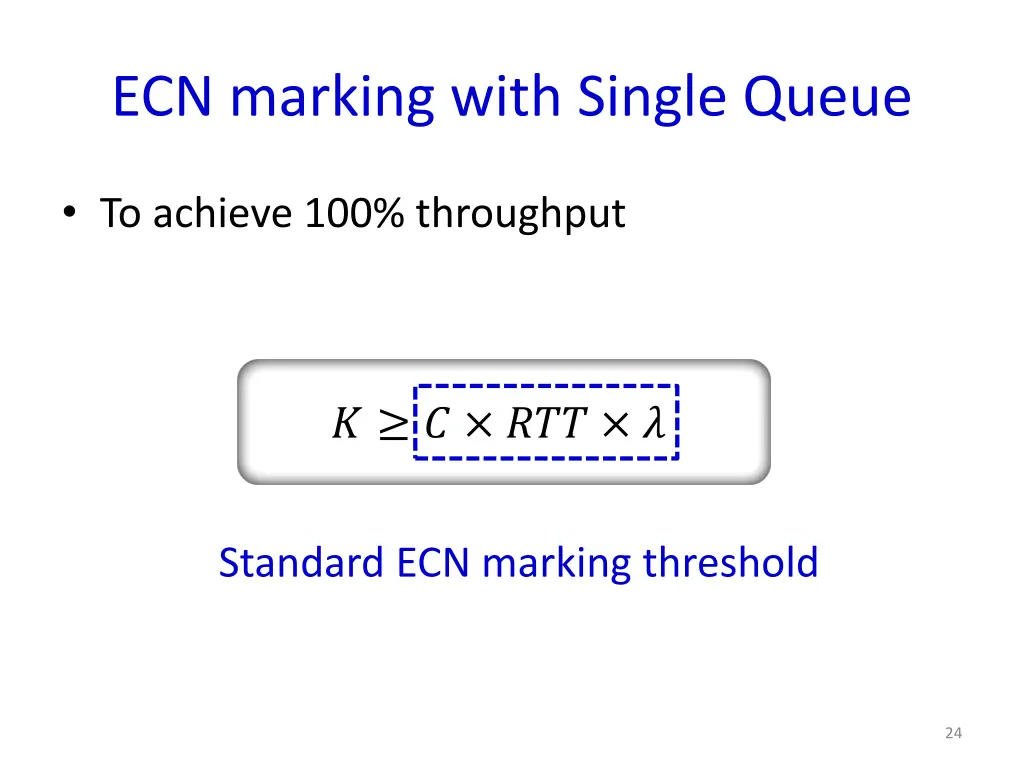 ecn marking with single queue 5