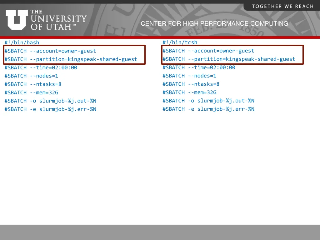 center for high performance computing 11