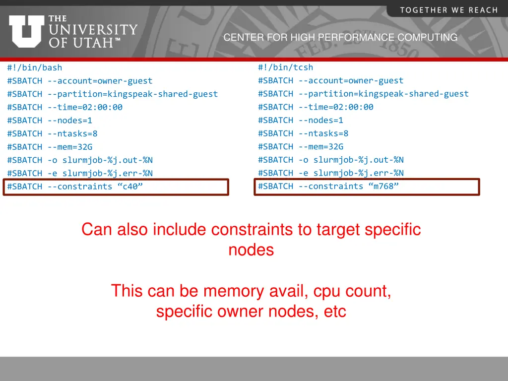 center for high performance computing 28