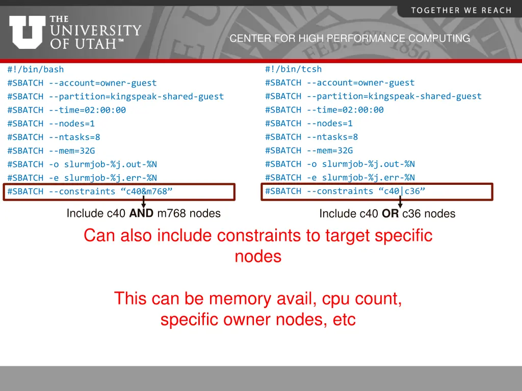 center for high performance computing 29