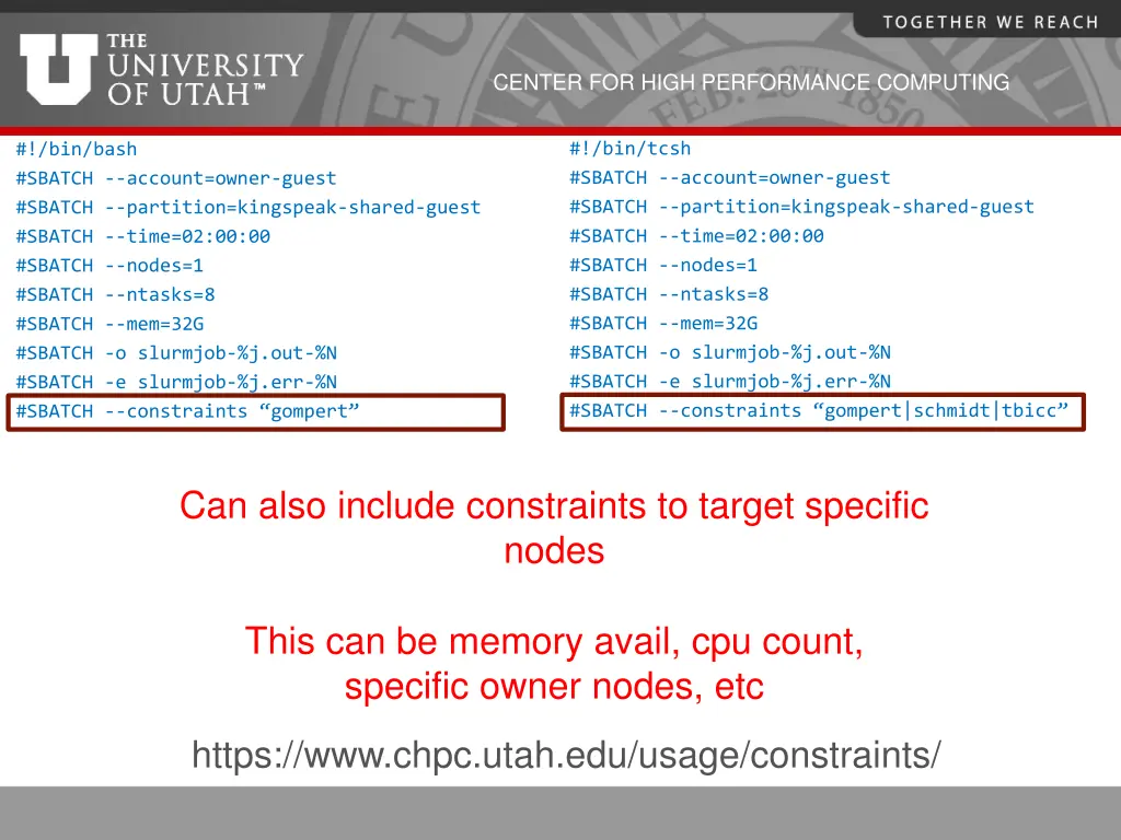 center for high performance computing 30