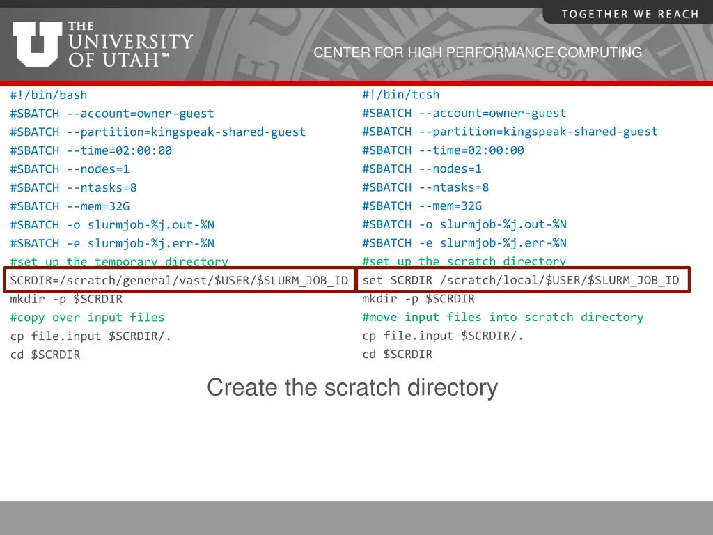 center for high performance computing 36