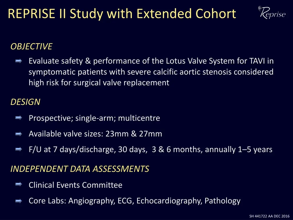 reprise ii study with extended cohort