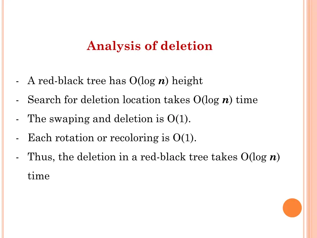 analysis of deletion